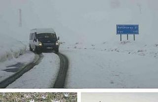 Van’da iki mevsim bir arada: Bir yanda bahar, diğer...