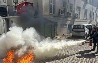 Vize’de yangın ve tahliye tatbikatı