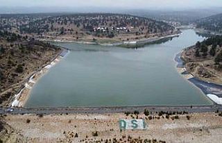 Yağışlarla dolan gölet, binlerce dönüm sulanmadan...