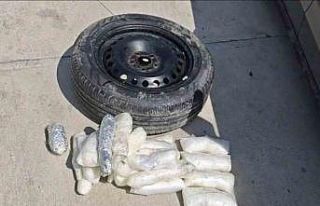 Yedek lastikten uyuşturucu çıktı