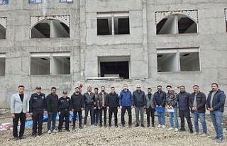 Ağrı’da yeni emniyet binasında çalışmalar...