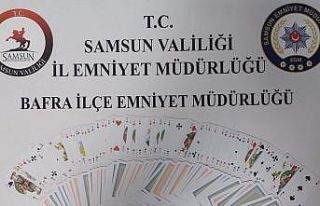 Bafra’da kıraathaneye kumar baskını: 5 kişiye...