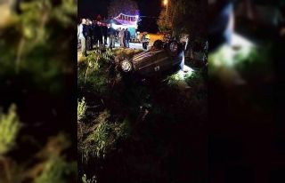 Kastamonu’da köpeğe çarpan otomobil kanala uçtu:...
