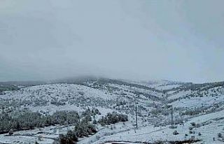 Yozgat’ta bahar ortasında kış manzarası