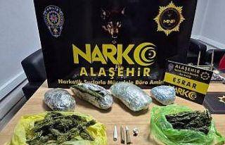 Alaşehir’de 1 kilo esrarla yakalanan şüpheli...