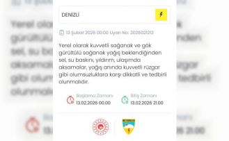 Denizli’ye kuvvetli sağanak ve gök gürültülü yağış uyarısı