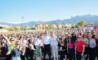 Kadınların ritmi Denizli’ye enerji kattı