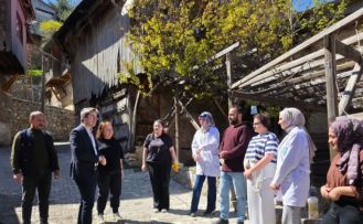 Kaymakam Arıkan’dan Apçağa köyünde restorasyon çalışmaları incelemesi