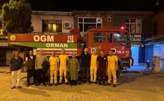 Bursa’daki orman yangını söndürme çalışmalarına Artvin’den destek