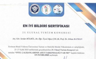 SUBÜ akademisyenlerine en iyi bildiri ödülü