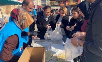 Sultandağı’nda Gazze yararına hayır çarşısı kuruldu