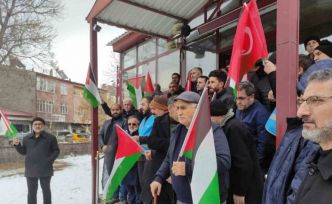 Ardahan’da cuma çıkışı Filistin’e destek açıklaması