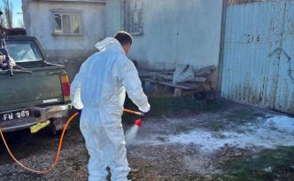 Çavdarhisar’da hayvan işletmelerinde salgın hastalıklara karşı dezenfeksiyon