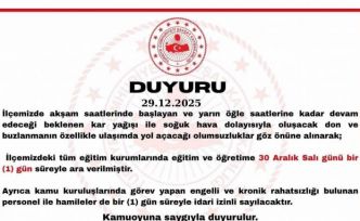 Şavşat’ta kar yağışı nedeniyle eğitime 1 gün ara verildi