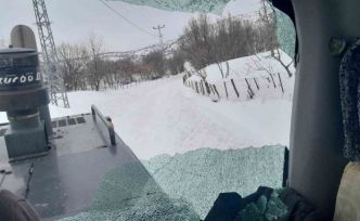 Bingöl’de ahır yolunu açmadılar diye iş makinesine saldırdılar