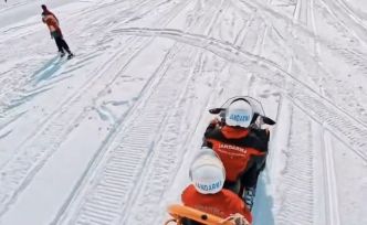 Abalı Kayak Merkezi’nde JAK timlerinden güvenlik devriyesi