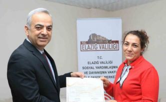 Elazığ aile destek merkezi kursiyerlerine sertifika