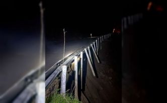 İncirliova’da yol çöktü, sürücülere uyarı yapıldı