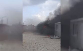 Kırıkhan’da konteyner yangını