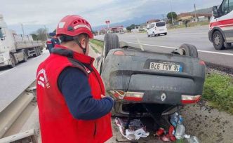 Susurluk’ta tek taraflı trafik kazası: 1 yaralı