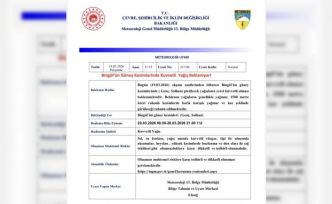 Meteorolojiden  Bingöl için kuvvetli yağış uyarısı