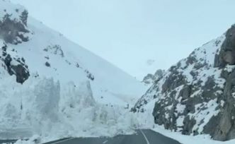 Van-Hakkari karayoluna çığ düştü