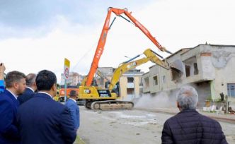 Samsun’da kentsel dönüşümde yıkım başladı