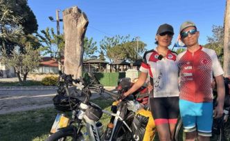 Festival için 2 bin kilometre pedal çevirip Bergama’ya geldiler