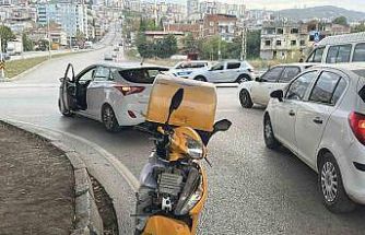 Otomobil ile motosiklet çarpıştı: 1 yaralı