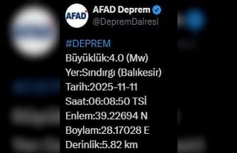Balıkesir’de 4 büyüklüğünde deprem