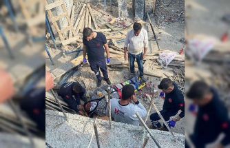 Bodrum katına düşen işçi yaralandı