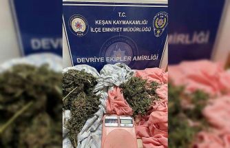 Çarşafa sarılmış uyuşturucu ve hassas terazi ele geçirildi