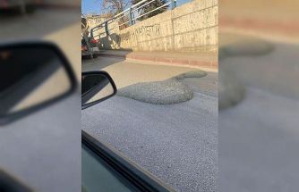 Elazığ’da mikserden taşan beton asfalt yola döküldü