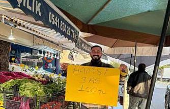 Iğdır’da 3 kilogramı 100 lira olan hamsiye vatandaşlardan yoğun ilgi