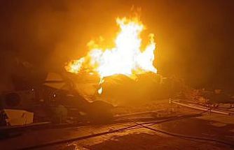 Malatya’da şantiyede yangın