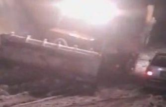 Malatya’da yoğun kar yağışı etkili oldu, çok sayıda araç yolda kaldı