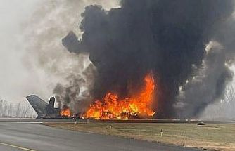 ABD’de havaalanına iniş yapan özel jet düştü