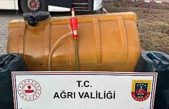 Ağrı’da yolcu otobüsünde 245 litre kaçak akaryakıt ele geçirildi