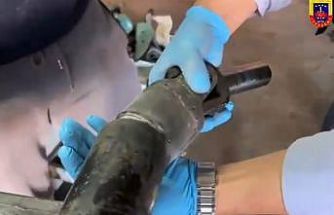 Antalya’da otomobilin şaftına gizlenmiş 17 kilogram metamfetamin ele geçirildi