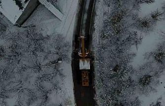 Atakum kırsalında kar mesaisi