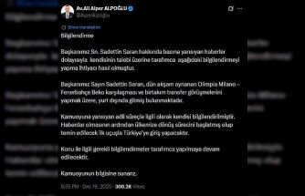 Avukat Ali Alper Alpoğlu’ndan Başkan Saran açıklaması