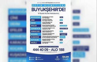 Aydın Büyükşehir, 10 ilçede defin hizmetlerini yürütecek