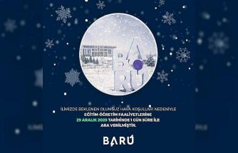 Bartın Üniversitesi’nde eğitime kar tatili