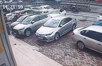 Başakşehir’de bankadan para çeken iş adamına soygun girişimi kamerada