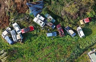 Başiskele’de hurda araçlar toplanıyor