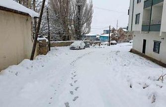 Başkale’de kar etkili oldu