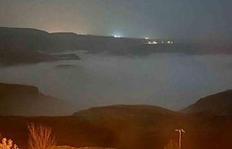 Batman’da Dicle Nehri üzerinde sis denizi