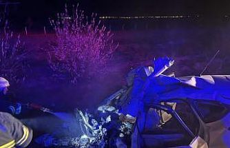 Beton mikserine çarpan sürücü hayatını kaybetti