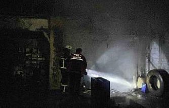 Burdur’da oto yıkamacıda yangın