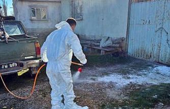 Çavdarhisar’da hayvan işletmelerinde salgın hastalıklara karşı dezenfeksiyon